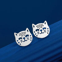 Boucle d'oreille Enfant <br> Dessin animé chat - Amora Bijoux