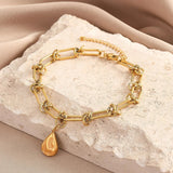 Bracelet Acier Inoxydable <br> Larme - Amora Bijoux