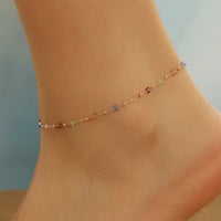 Bracelet cheville <br> Cristal coloré - Amora Bijoux