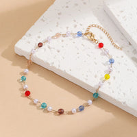 Bracelet cheville <br> Perles colorées - Amora Bijoux