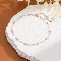 Bracelet Cheville <br> Perles colorées - Amora Bijoux