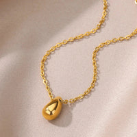 Collier Acier Inoxydable <br> Larme brillante - Amora Bijoux