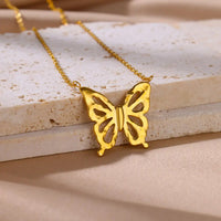 Collier papillon en acier inoxydable