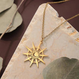 Collier Acier Inoxydable <br> Soleil lune - Amora Bijoux